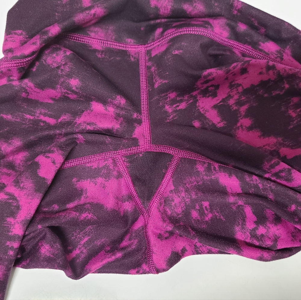 Lululemon Wunder Under Crop II Leggings Full-On Luon Breezie Regal Plum/Black 4 - Picture 8 of 12